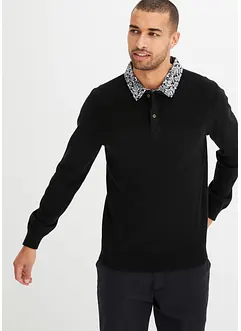 Maglione con colletto di camicia, bonprix