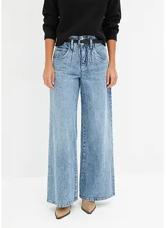 Jeans wide leg, a vita alta, bonprix