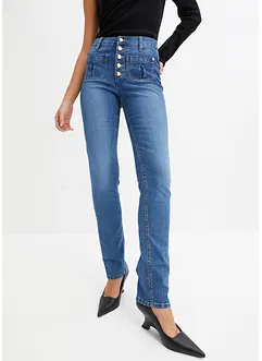 Jeans straight, a vita alta, bonprix