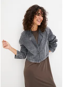 Blazer cropped in denim, bonprix