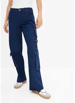 Jeans cargo, a vita media, bonprix