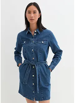 Abito di jeans con cintura, bonprix