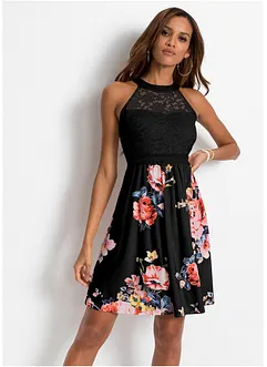 Abito di jersey con pizzo, bonprix