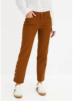 Pantaloni in twill con bottoni al fondo, bonprix