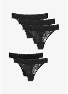 Perizoma in pizzo riciclato (pacco da 5), bonprix