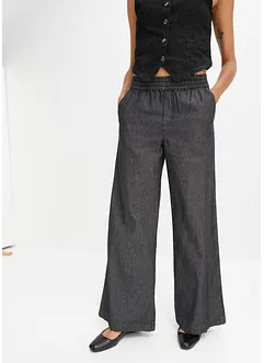 Jeans wide leg a vita alta, bonprix