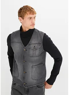 Gilet in jeans di cotone biologico, regular fit, bonprix