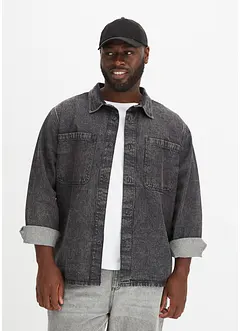 Giacca-camicia oversize in jeans di cotone biologico, bonprix