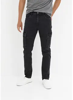 Jeans cargo elasticizzati slim fit, straight, bonprix