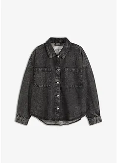 Giacca-camicia oversize in jeans di cotone biologico, bonprix
