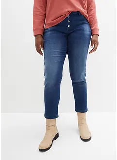 Jeans termici boyfriend con interno morbido, vita media, bonprix