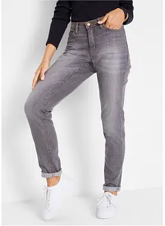 Mom jeans in stretch confortevole, vita media, bonprix