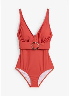 Costume intero con scollatura a V ed effetto modellante leggero, bonprix