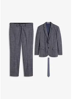 Completo regular fit (set 3 pezzi): giacca, pantaloni, cravatta, bonprix