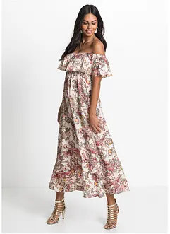 Abito con spalle scoperte in viscosa fluente, bonprix