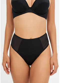 Perizoma a vita alta con inserti in mesh, bonprix
