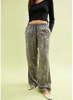 Pantaloni con stampa lucida, bonprix