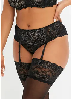 Perizoma a vita alta con fascette reggicalze staccabili, bonprix