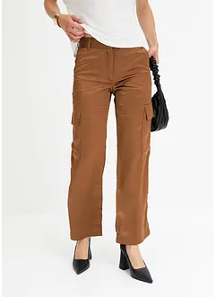 Pantaloni cargo in satin, bonprix