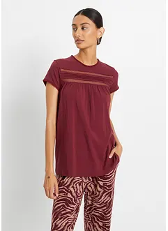 Maglia in cotone con pizzo, bonprix