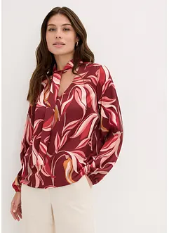 Camicetta con fiocco in satin lucido, bonprix