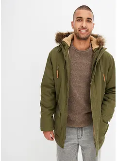 Parka con cappuccio in ecopelliccia, bonprix