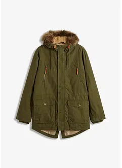 Parka con cappuccio in ecopelliccia, bonprix