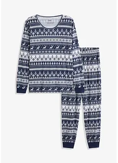 Pigiama in cotone biologico a maniche lunghe, bonprix