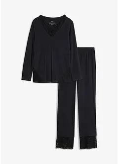 Pigiama con pizzo delicato, bonprix