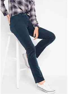 Pantaloni di velluto a coste elasticizzati, straight, bonprix