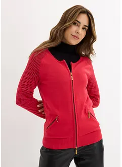 Cardigan con taschine con zip, bonprix