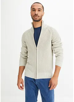 Cardigan a coste con cotone, bonprix