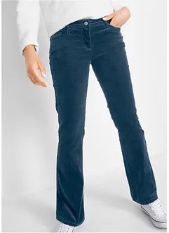 Pantaloni di velluto elasticizzati, bootcut, bonprix