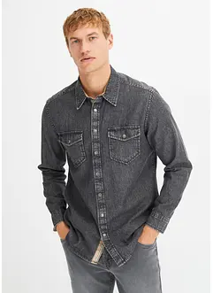 Camicia in jeans a maniche lunghe, bonprix