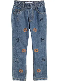 Jeans elasticizzati con ricamo, regular fit, bonprix