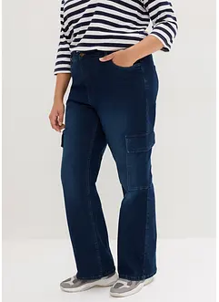 Jeans cargo a vita alta con cinta comoda, bonprix