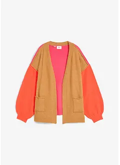 Cardigan oversize con color blocking, bonprix