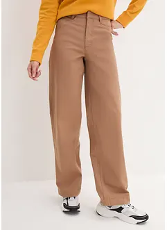 Pantaloni in twill Essential, a vita alta, bonprix