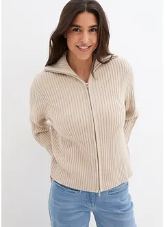 Cardigan con cerniera, bonprix