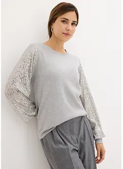 Maglione con maniche in paillettes, bonprix