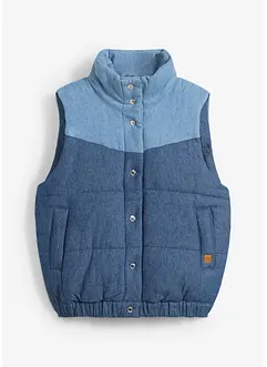 Gilet in jeans trapuntato, bonprix