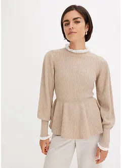 Maglione con inserto di camicia, bonprix