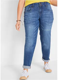 Mom jeans a vita media, bonprix