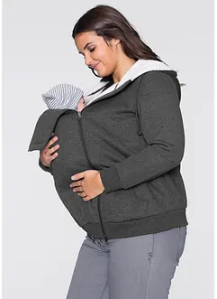 Giacca in felpa prémaman con inserto babywearing e interno morbido, bonprix