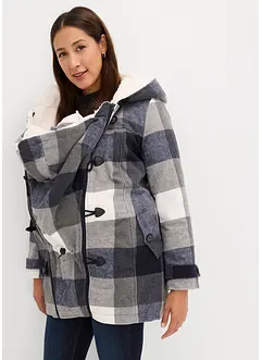 Giacca prémaman in lana con fodera teddy e inserto babywearing, bonprix