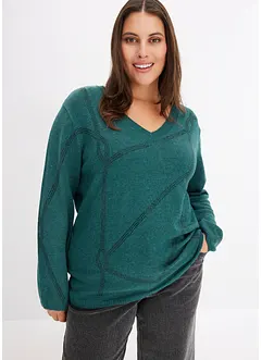 Maglione con strass, bonprix