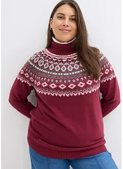 Maglione norvegese a collo alto, bonprix