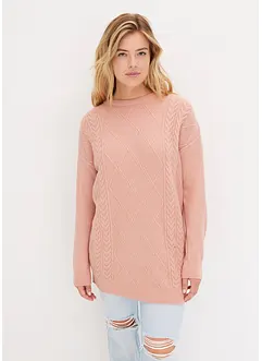 Maglione oversize con trecce, bonprix