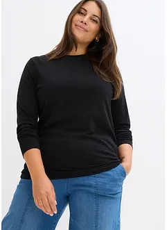 Maglia a maniche lunghe con puro cotone biologico (pacco da 2), bonprix