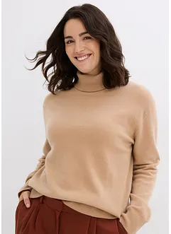 Maglione a collo alto in Good Cashmere Standard®, bonprix